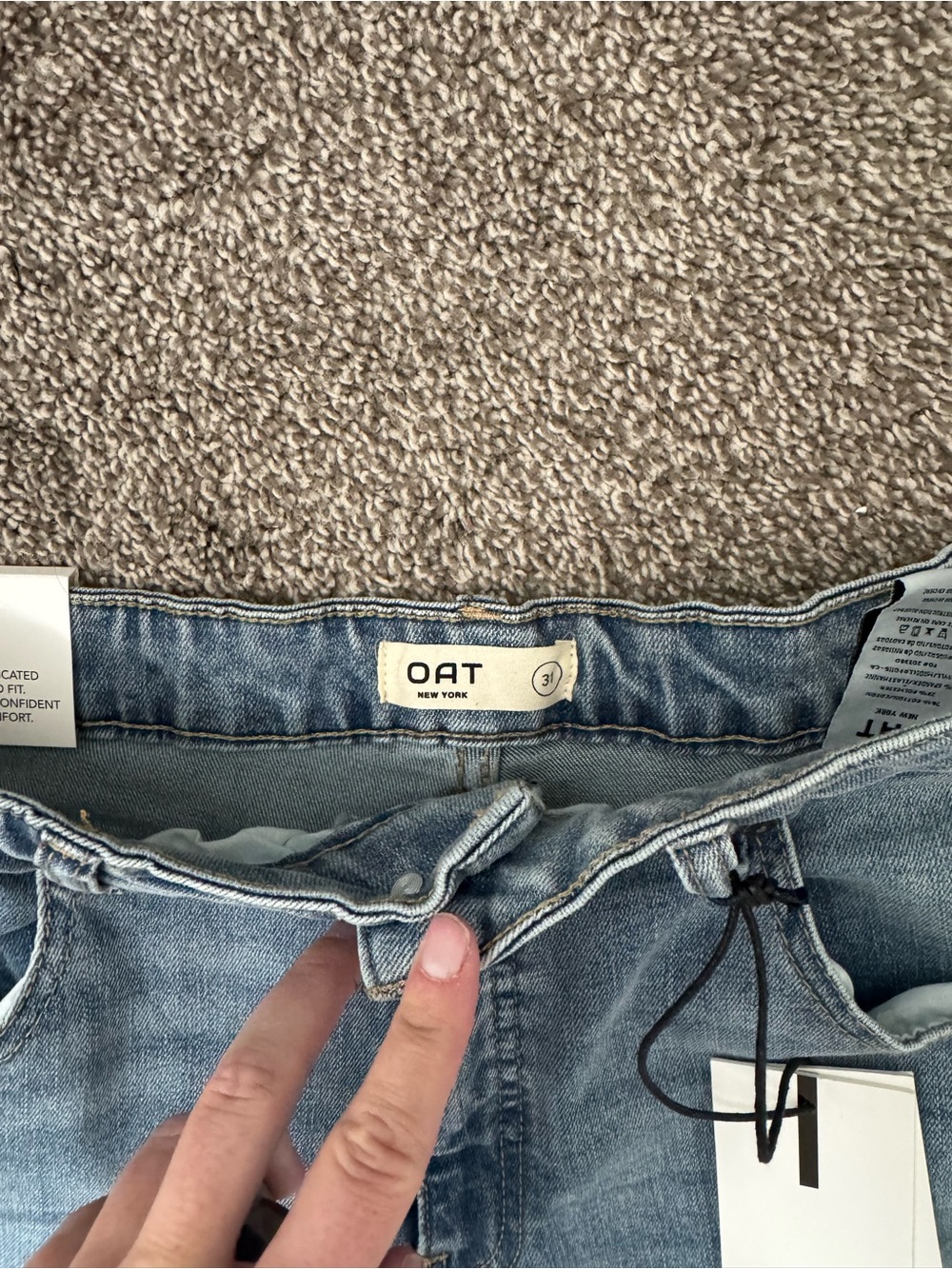 Oat New With Tags Jeans - High Rise Slim Fit Size 31 - Picture 2 of 9